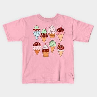 Cute ice cream party Kids T-Shirt